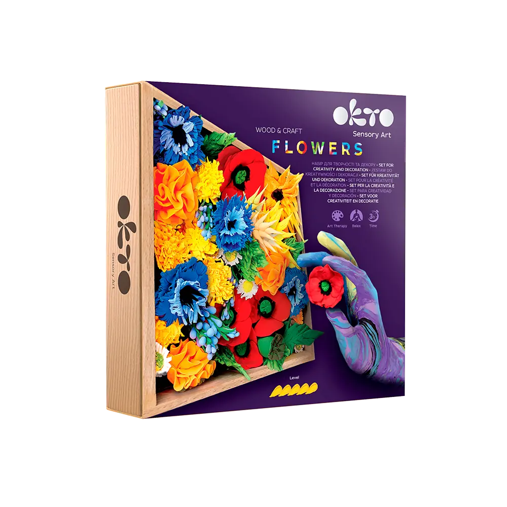 set Wood&Craft DIY Flowers FREEDOM 8.3" x 8.3" inch