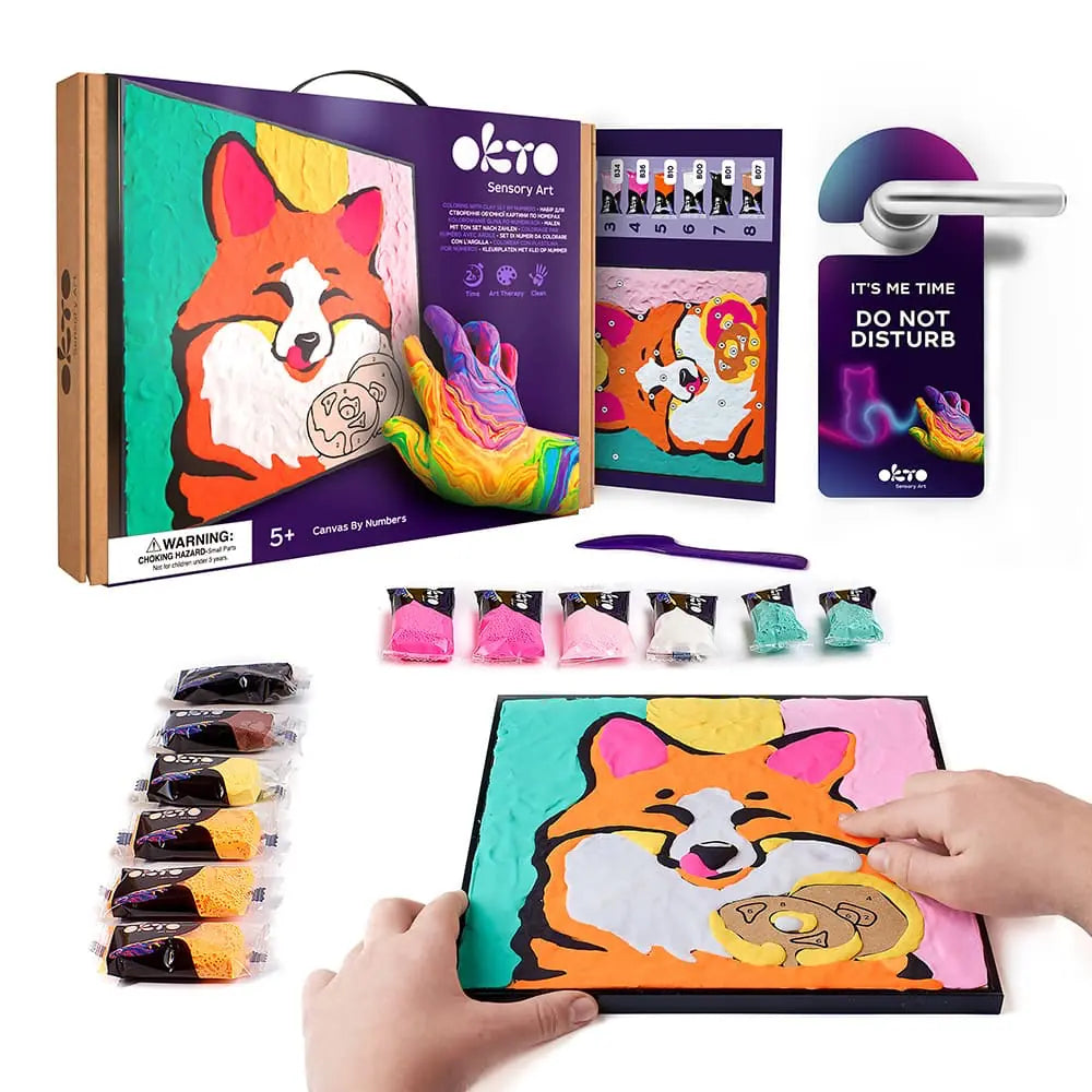 Coloring with clay set by numbers ТМ ОКТО FOX 11.8" x 11.8" inch