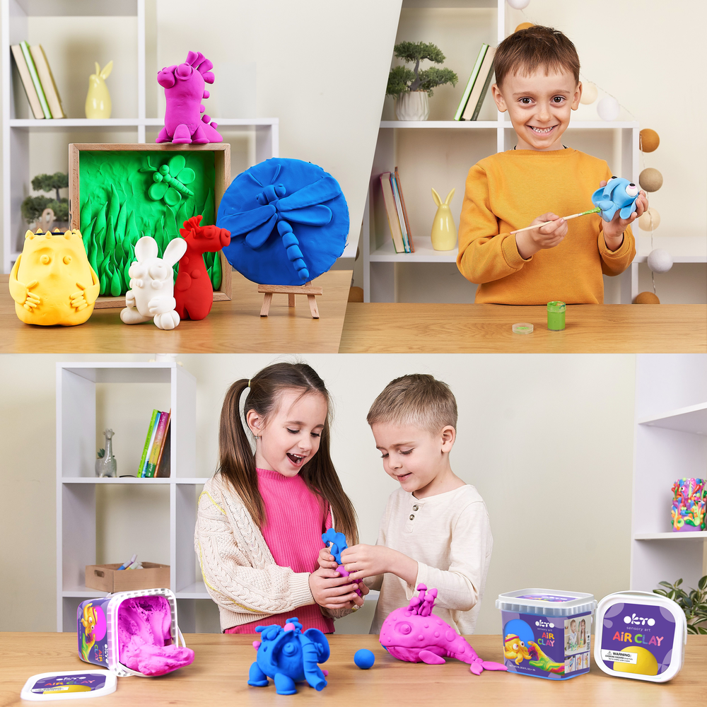 School supplues  Air Dry Modeling Clay BLUE 900 ml