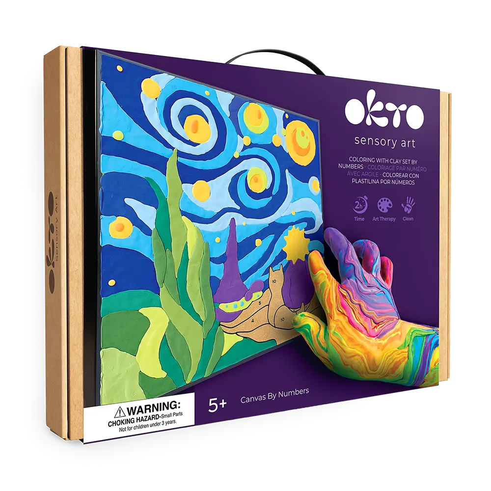 Coloring with clay set by numbers ТМ ОКТО Little prince night 11.4" x 11.4" inch