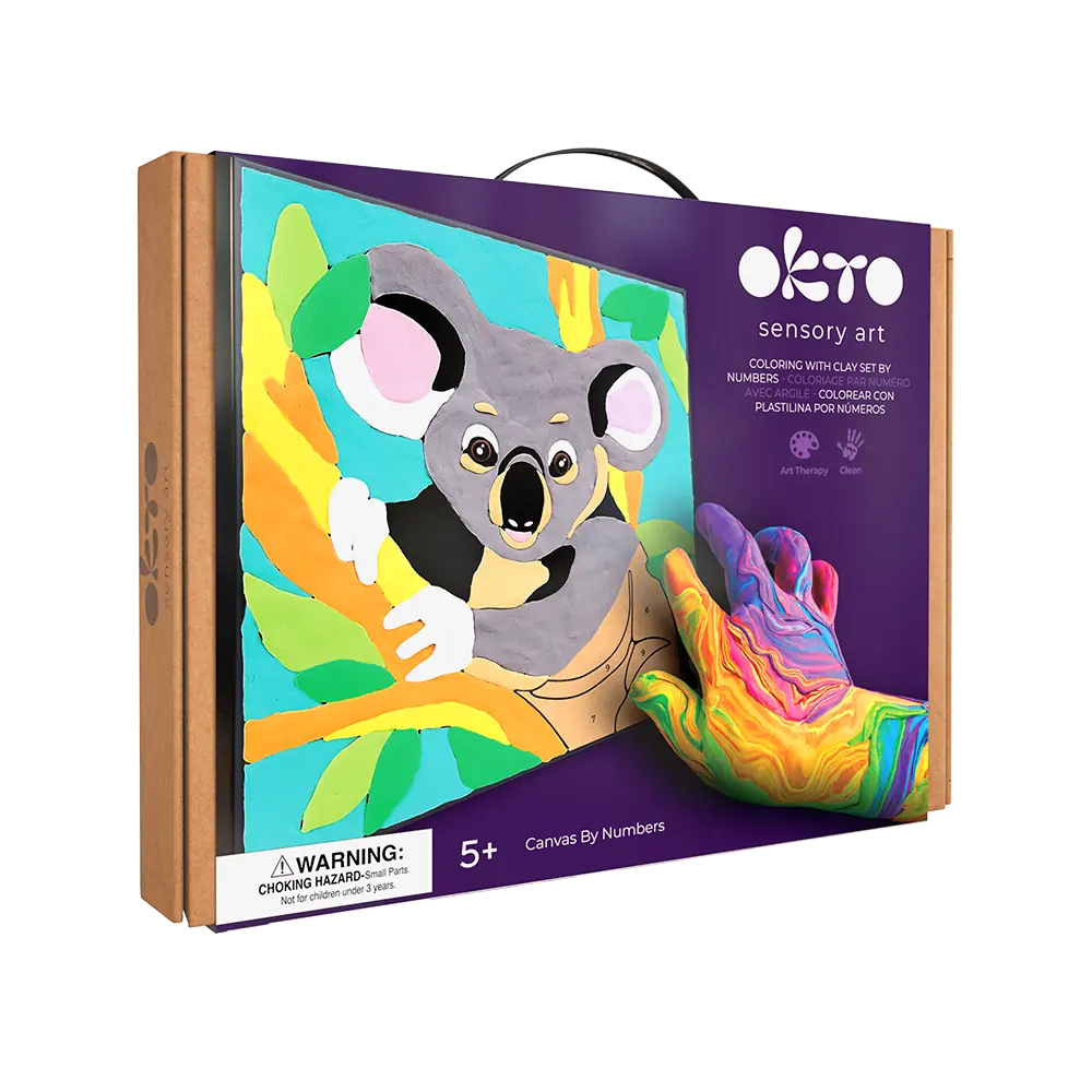 Coloring with clay set by numbers  ТМ ОКТО  Koala 11.4" x 11.4" inch