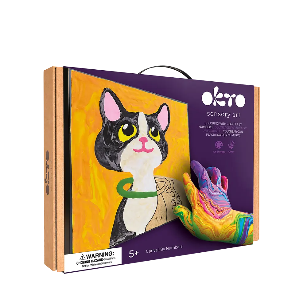 Coloring with clay set by numbers  ТМ ОКТО  Cat 11.4" x 11.4" inch