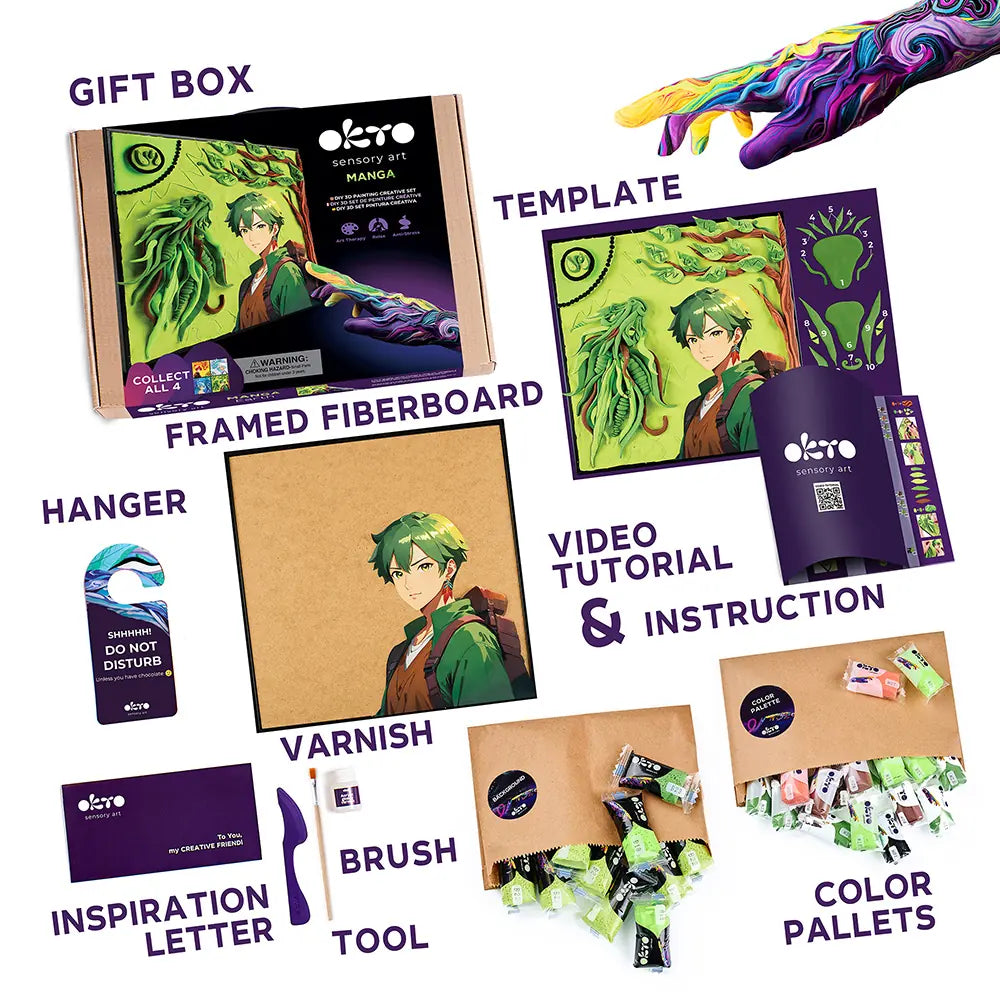 DIY 3D Painting  set "MANGA" Earth 11.8" x 15.7" inch