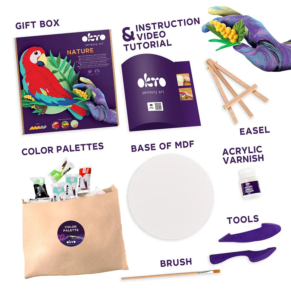 3D Creative Kit "Nature"– Macaw 8.3" x 8.3" inch