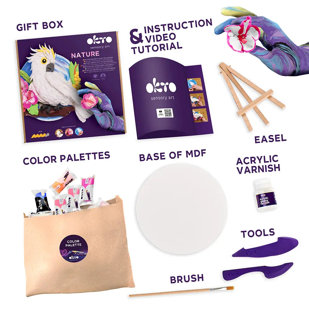 3D Creative Kit "Nature" - Сockatoo 8.3" x 8.3" inch