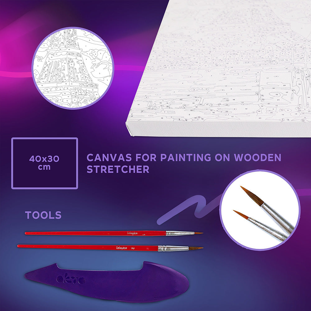 3D modeling+painting kit TM OKTO & Ideyka "Greetings from Paris" 11.8" x 15.7" inch