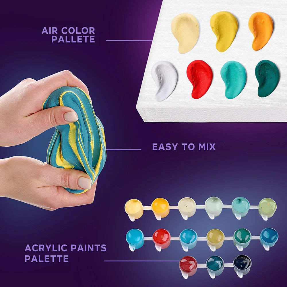 3D modeling+painting kit TM OKTO & Ideyka "Hot air balloon flight" 11.8" x 15.7" inch